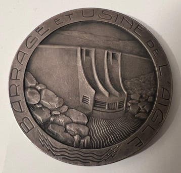 Frankrijk. Medal 1938 Barrage et Usine de L’Aigle (Zonder, Postzegels en Munten