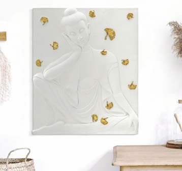 WANDPANEEL BOEDDHA CM 46X5,7X55,5, Ophalen of Verzenden, Nieuw