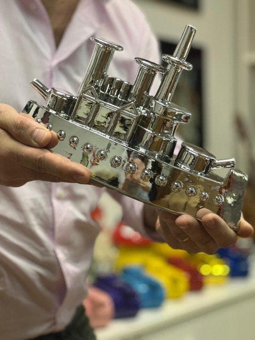 Alessandro Piano - sculptuur, Alter Ego Token Nave - Resin, Antiek en Kunst, Antiek | Overige Antiek