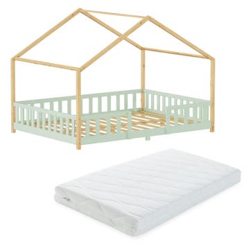 Kinderbed Treviolo met uitvalbeveiliging en matras [en.casa], Verzenden, Nieuw