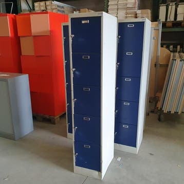 5-deurs Overtoom lockerkast - 185x37x50 cm, Ophalen of Verzenden, Nieuw