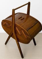 Naaidoos - Draagbare naaikist op poten - Hout, Fineer