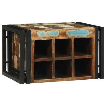 vidaXL Wijnrek 2 st 46 x 35 x 27,5 cm Massief Gerecycled, Verzenden, Nieuw