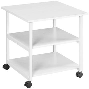 TRUUSK Printer Tafel Met Rol - 3-niveaus - Staal - 50 x 50 x, Verzenden, Nieuw