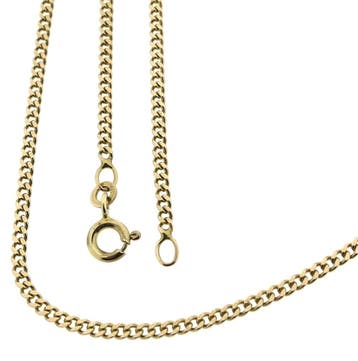 8 karaat gourmetschakel ketting, Ophalen of Verzenden, Gebruikt, Geel, Goud