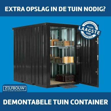 Industrieel tuinhuis, opslagschuur, laagste prijs Nederland!