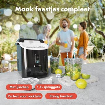 2dekans | KitchenBrothers Nugget IJsblokjesmachine - 1.1L -, Ophalen of Verzenden, Zo goed als nieuw