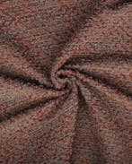Bouclé Meubelstof Riviera Grijs/Rood, Hobby en Vrije tijd, Stoffen en Lappen, Nieuw, Grijs