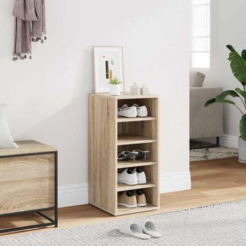 vidaXL Schoenenkast 31,5x35x70 cm bewerkt hout sonoma, Verzenden, Nieuw