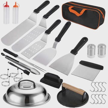 29-delige RVS BBQ Grill Gereedschap Set met Opbergtas & Vlee, Verzenden, Nieuw