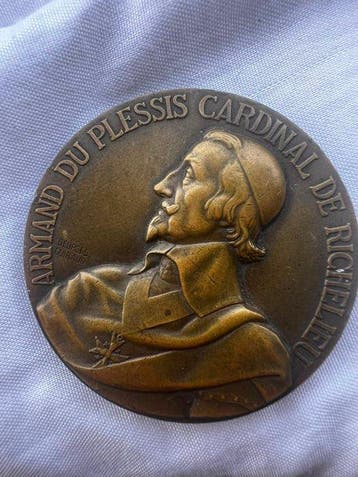 Frankrijk. Bronze medal Armand du Plessis, Cardinal de