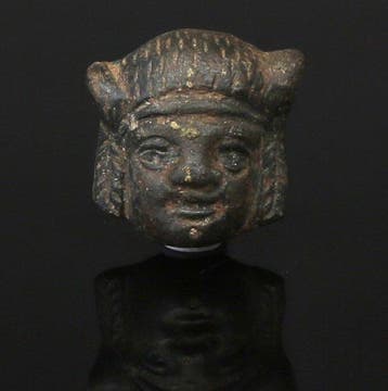 Oud-Romeins Brons Theatermasker-hoofdapplicatie