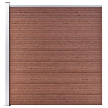 vidaXL Schutting 175x186 cm HKC bruin, Tuin en Terras, Verzenden, Nieuw, Kunststof, 1 tot 2 meter