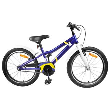 vidaXL Kinderfiets 22 Inch voor 7-12 jaar oud Blauw Wit, Verzenden, Nieuw