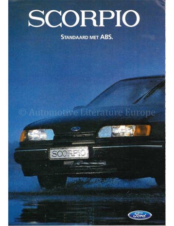 1985 FORD SCORPIO BROCHURE NEDERLANDS, Nieuw, Ford, Author