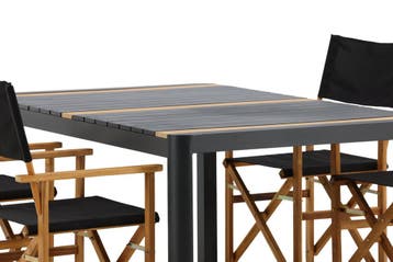 Dining Tuintafel Pim 150cm plus 4  Regisseursstoelen The, Tuin en Terras, Verzenden, Nieuw
