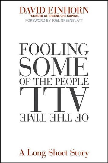Fooling Some of the People All of the Time - David Einhorn, Verzenden, Zo goed als nieuw, David Einhorn