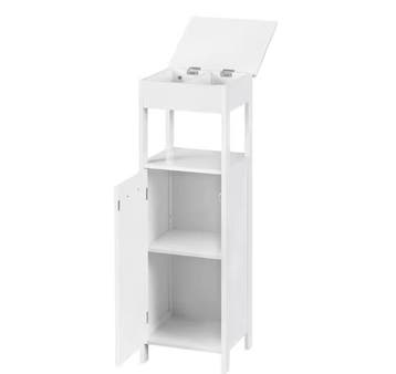 Witte Hoekkast – 4-Laags Smalle Badkamerkast 99 cm, Huis en Inrichting, Verzenden, Nieuw
