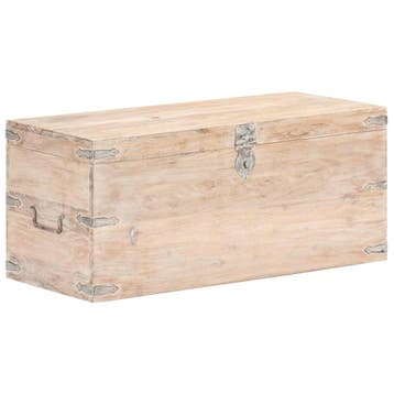 vidaXL Kist 90x40x40 cm massief acaciahout, Huis en Inrichting, Woonaccessoires | Kisten, Verzenden, Nieuw