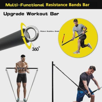 Fitness Bar met Weerstandsbanden: Complete Set voor Thuis &, Verzenden, Nieuw