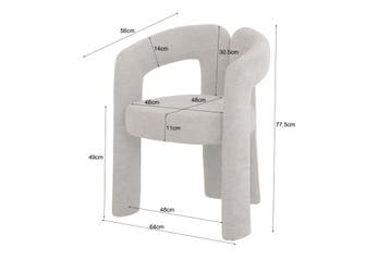 Stoel ARCH greige teddyfleece fauteuil - 70011, Ophalen of Verzenden, Nieuw