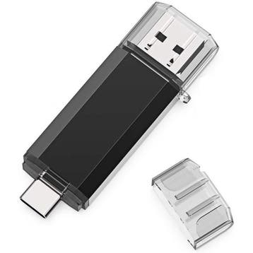 DrPhone UltraDrive - 128GB - 3 in 1 FlashDrive -  USB C /Mic, Verzenden, Nieuw