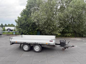 Saris Plateauwagen 325 x 175 cm met kist en afdekzeil !, Ophalen, Gebruikt