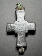 Byzantijns Brons Zeldzaam iconoclastisch reliekschrijn met