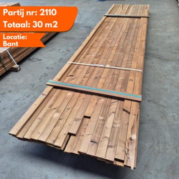 Thermowood Vuren Latten Geborsteld 4800-4200x66x19mm, Ophalen of Verzenden, Nieuw