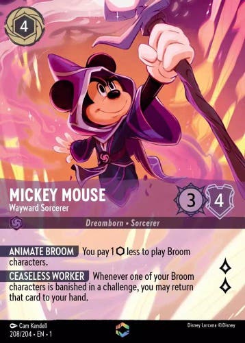 [208/204] - MICKEY MOUSE - Wayward Sorcerer ENG FOIL [M/NM], Ophalen of Verzenden, Nieuw