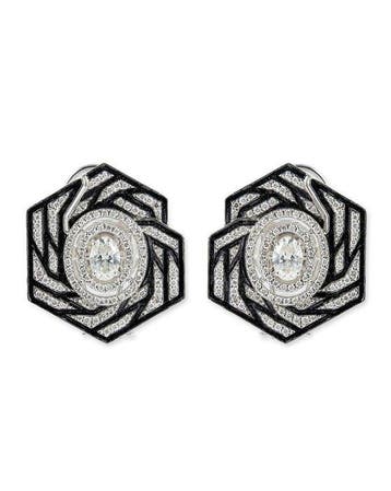 Statement oorbellen - 14 karaat Witgoud - 2.29ct. tw., Sieraden, Tassen en Uiterlijk