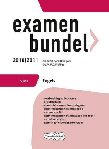 Examenbundel Engels VWO 2010/2011 9789006076172, Verzenden, Gelezen, G.P.H. Cook-Bodegom