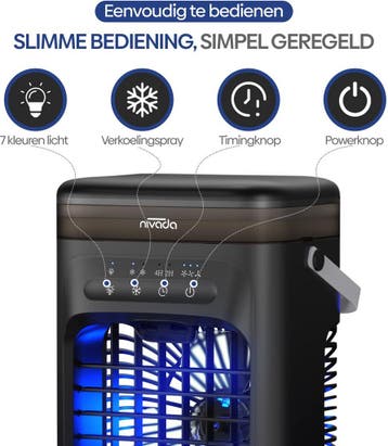 NIVADA Mini Airco F25 - Aircooler - 400 mL - Koelspray -, Ophalen of Verzenden, Zo goed als nieuw