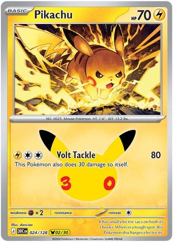 Pikachu (30C 024), Ophalen of Verzenden, Nieuw