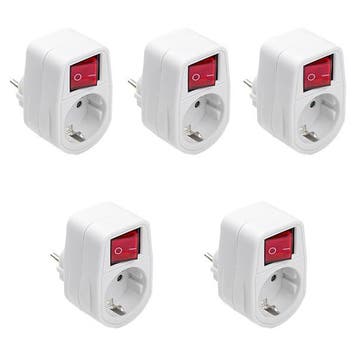 Verloopstekker | Q-link | Schakelaar | 5 stuks, Verzenden, Nieuw