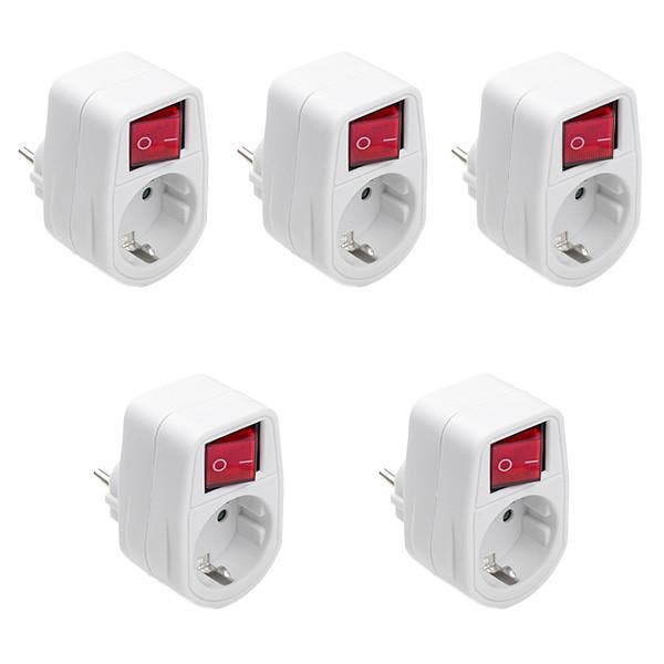 Verloopstekker | Q-link | Schakelaar | 5 stuks, Doe-het-zelf en Verbouw, Elektra en Kabels, Nieuw, Verzenden