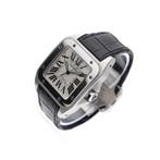 Cartier Santos Automatic 100 XL W20076X8 / 2656; Automati..., Ophalen of Verzenden, Zo goed als nieuw, Leer, Overige merken