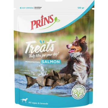 10x Prins Treats Hondensnacks Zalm 120 gr, Verzenden, Hond