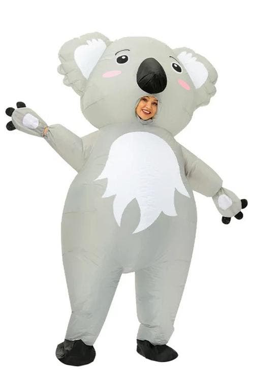 KIMU® Opblaas Kostuum Koala Opblaasbaar Pak Koalapak Mascott, Kleding | Heren, Carnavalskleding en Feestkleding, Kleding, Nieuw