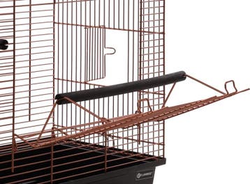 Vogelkooi Flamingo Agnes Koper/Zwart – Parkietenkooi met.., Verzenden, Nieuw, Metaal, Vogelkooi