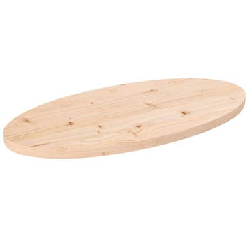 vidaXL Tafelblad 70x35x2,5 cm massief grenenhout ovaal, Verzenden, Nieuw