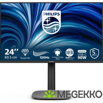 Philips 3000 Series 24B2U3601 24  QHD 120Hz IPS Monitor, Verzenden, Nieuw, Philips