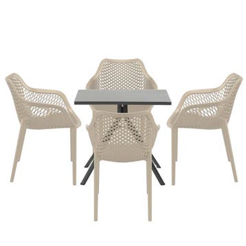 Garden Impressions Air XL tuinset 5-delig taupe - Rimini, Verzenden, Nieuw