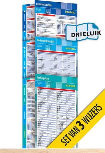 Wijzers Engels - nieuwe editie (set van 3) uitklapkaarten, Verzenden, Zo goed als nieuw, Weber