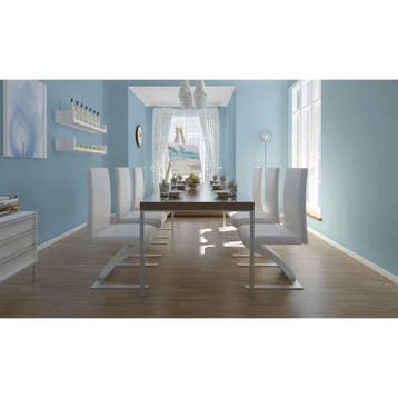 vidaXL Eetkamerstoelen 6 st kunstleer wit, Verzenden, Nieuw, Wit
