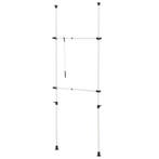 [en.casa] Telescopisch kledingrek Kemi verstelbaar wit 75-11, Verzenden, Nieuw