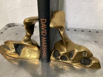 sculptuur, David Marshall Brutalist Book Ends - 16 cm -, Antiek en Kunst