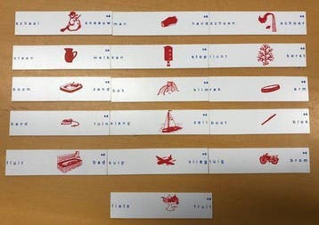 Taaldomino Twee woorden vormen de afbeelding (4-5), Boeken, Verzenden, Nieuw