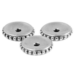 2 x DQ metalen schijf kralen disc 11mm Antiek zilver (Nik..., Ophalen of Verzenden, Nieuw, Kraal