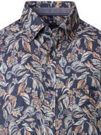 Casa Moda Casual Gebloemd Overhemd Button Down Boord, Kleding | Heren, Overhemden, Verzenden, Nieuw, Blauw